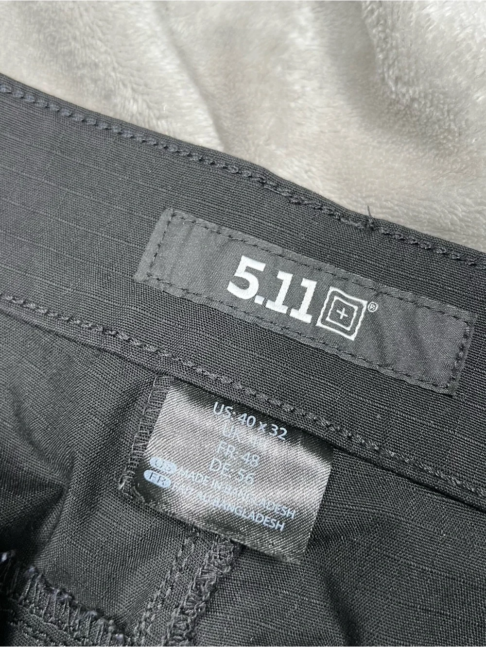 5.11 Tactical Icon Cargo Pants Men 40x32 Black Ripstop Performance Stretch 74521
